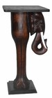 Hand Carved Wooden Elephant Table End African Jungle Safari Sculpture Luck Stand