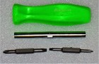  new  Snap-on Reversible Screwdriver Sddd41g  4 Bits  Green Hard Handle   New 
