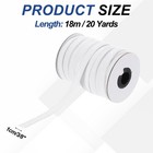 Non-slip Elastic Band 3 8  X 20 Yards White Silicone Grip Band