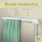 New Double Traverse Curtain Rod   center Open    4 Sizes 30 -156 