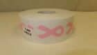 Pink Ribbon Breast Cancer Awareness Tanning Stickers  perforated  Roll Of 1000 