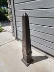 Heavy Stone Obelisk Garden Statue Or Indoor Decor