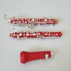Excellent Oboe Kit C Key Mixed Wooden Body Cupronickel Parts Silver Plated Band