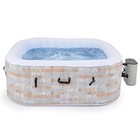Co-z 6 Ft Outdoor Inflatable Spa Tub With 94 Air Jets Heater Pump Limestone