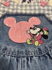 Vintage Baby Mickey   Co Minnie Mouse Denim Overall Shorts Size 3 6 Months