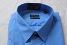Van Heusen Men s Regular Fit Wrinkle Free Dress Shirt Ac2 Blue Size  17 5 Nwt