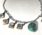 Vtg Sterling Silver Mexico Abalone Charm Bracelet Lot 8 25 
