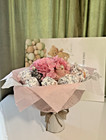 Elegant Pink Handmade Diaper Cake Bouquet Girl Baby Gift  Baby Shower Decor