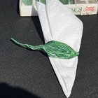 Twos Company 1987 Leaf Napkin Holder Rings Set Judith Eloise Hooper Signed Vtg