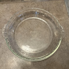 Vintage  Pyrex 9 Inch Pie Plate Dish Fluted Scalloped Edge   Handles  Free Ship