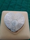 Vintage Estee Lauder Heart Compact Solid Perfume Silver Tone In Original Box 