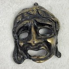 Wall Masks Bronze Pair Ancient Greek Comedy   Tragedy Thalia   Melp  mene Vtg