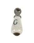 Vintage Solid Brass Faucet Handle Porcelain Knob C For Cold 2 5 8 