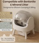 Self-cleaning Automatic Covered Cat Litter Box 10l Removable Tray White