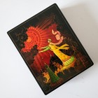 Antique Russian Lacquer Box Vintage Papier Mache Fedoskino Trinket Mstera Palekh