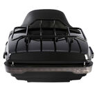 King Pack Trunk Pad Top Rack Tail Light For Harley Tour Pak Touring 14-25 Black