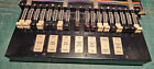 Vintage Hammond Organ Drawbar Assembly - 18 Draw Bars