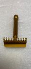 Vintage antique Gillette Gold brass Finish  Ball End Safety Razor 1920 Patent