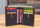 Vintage Leather Mens Slim Bifold Wallet Rfid Blocking Credit Card Holder Wallets
