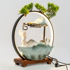 Tabletop Water Fountain Indoor Waterfall With Led Light Mist Desk Fountain 110v