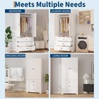 71  Wooden Armoire Wardrobe Closet Furniture Storage With 3 Drawers Hanging Rod