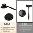 Wooden Gavel And Sound Block Set  Loud Clear Strike Judge Gavel For Meetings    