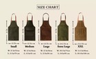 Dark Brown Full Grain Leather Apron - Butcher Apron - Cook Apron - Bbq Apron