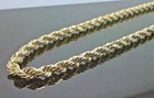 New Real 10k Men s Yellow Gold Rope Chain 6mm 22  Inch Diamond Cut