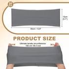 50 Pcs Spandex Chair Sashes Bows With Slider Buckle  Dark Gray