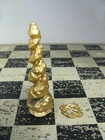 Artist Design Brutalist Sculptural Chess Set Heavy Metal Mid Century Modern 16lb