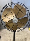 Antique Emerson 6250-aj Pedestal Floor Fan With Art Deco Cast Iron Base