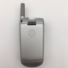 Vintage Motorola V50 Silver Mobile Phone - Rare Retro Flip Collectible - Works