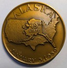 Bronze 1959 Alaska Statehood Commemorative Medal 49th State By Metalic Arts Co 