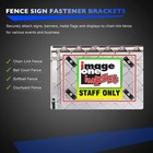 4pcs - 48pcs Linklip Sign Mounting Brackets For Fence W  Stainless Steel Bolt