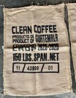 Assorted Burlap Jute Coffee Bean Bags Sacks-lot Of  3   see Pics description