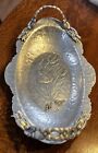 Vintage Hand Hammered Oval Tulip Serving Tray 1950   s By Rodney Kent