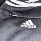 Adidas Women s 1 4 Zip Pullover Mock Neck Black White 3 Stripes Jacket Xl