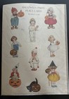 Antique Halloween Ephemera Place Cards Sheet New Mint Paper Die Cut