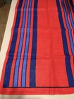 Vintage Linen Tea Towel St Michael Red Blue Stripe Retro Prop