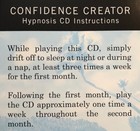 Hypnosis For Confidence Creation  Self Hypnosis Cd  Ships Free Today