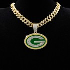 Gem Chain Necklace Nfl Football  afc nfc   select Your Team  Green Bay Packers