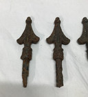 Antique 9 Spear Steeple Point Victorian Fence Tops   1 Medallion Vtg 1273-25b