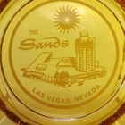Vintage 1960 s Sands Hotel Casino Sunburst Yellow Glass Las Vegas Nevada Ashtray