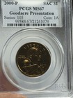 2000 P - Sacagawea Dollar  1 Goodacre Presentation Pcgs Ms67 - Video  
