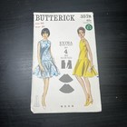 Vintage 1960s Butterick 3578 Drop Waist Circle Skirt Dress Sewing Pattern 10 Cut