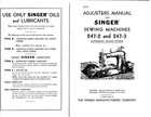 Singer 247-2 247-3 Sewing Machine Service Manual - Wire Bound - Tough Covers