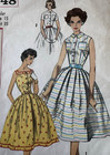 Vtg 1958 Uncut Simplicity 2549 Sewing Pattern Sleeveless Dress Size 15 Bust 35