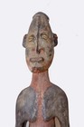 Vintage Sepik Papua new Guinea Carved   Painted Men s House Hook - 31  X 6 3 4 