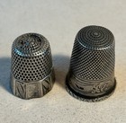 Antique Vintage Sterling Silver Thimble Lot Of 2
