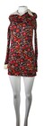 Vintage 70s Simon Jeffrey England Xs Floral Print Tricel Knit Micro Mini Dress